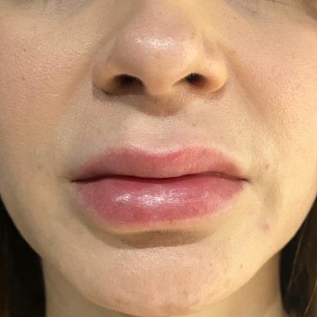 Lip Fillers Gone Wrong - Before Lip Filler Dissolving